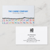 Pastel Chien Silhouettes Chien Carte de visite de  (Devant / Derrière)