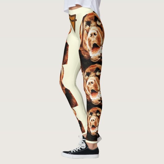 Pastel Chocolate Lab-Leggings Leggings (Links)