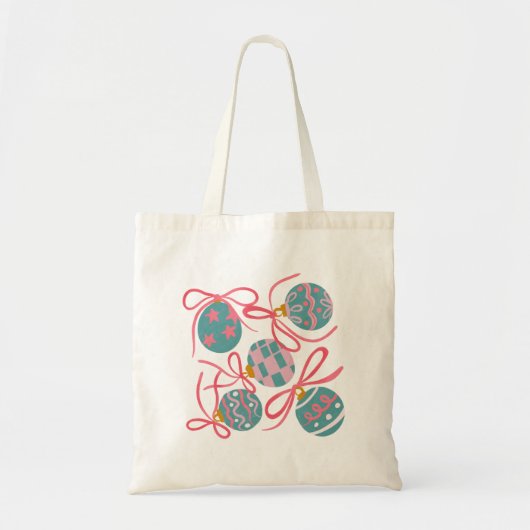 Pastel Christmas Ornaments Tote Bag (Devant)