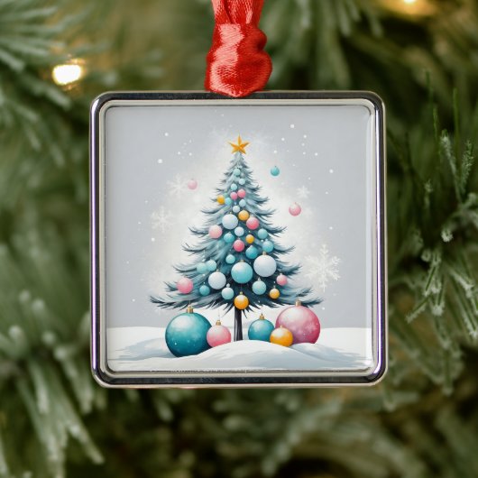 Pastel Christmas | Oversized blauw roze Ornamenten (Boom)