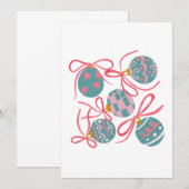 Pastel Christmas Party Invitation Kaart (Voorkant / Achterkant)