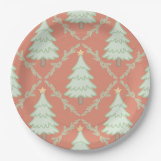 🎄 Pastel Christmas Party Paper Plates ✨ Papieren Bordje