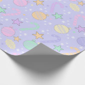 Pastel Christmas Pattern Cadeaupapier (Hoek)