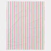Pastel Christmas Stripes Naadloos Patroon Fleece Deken (Voorkant)