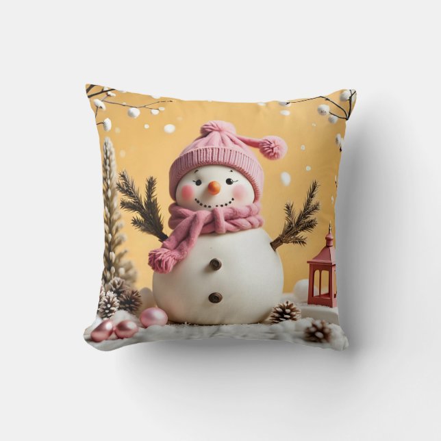Pastel Christmas - Throw Pillow  Kussen (Voorkant)