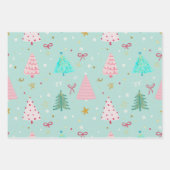 Pastel Christmas Tree Wrapping Paper (Voorkant 3)