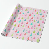 Pastel Christmas Wrapping Paper Cadeaupapier (Uitgerold)