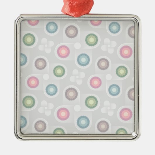 Pastel Circle Motif Ornement de Noël (Devant)
