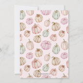 Pastel Citrouilles Fille bébé Douche Invitations (Dos)