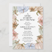 Pastel Citrouilles Mint Baby Shower Invitations (Devant)