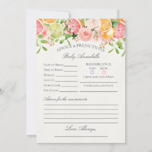 Pastel Citrus Floral Cutie Conseils pour la carte