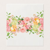 Pastel Citrus Floral Little Cutie Place Card Kaart (Buitenkant ongevouwen)