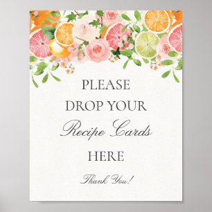 Pastel Citrus Floral Main Squeeze Deel een recept Poster