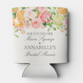 Pastel Citrus Hoofdsqueeze Bruiloft Favorietscadea Blikjeskoeler (Achterkant)