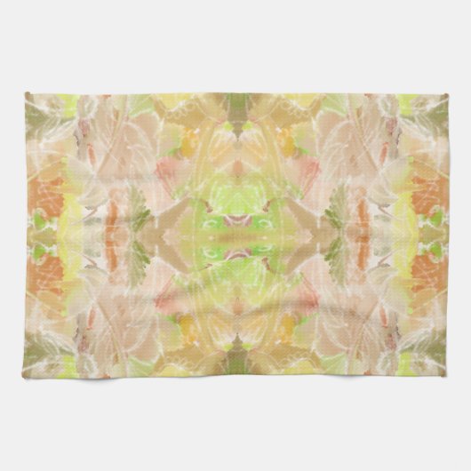 Pastel Citrus Waterverf Designer Print Patroon Theedoek (Horizontaal)