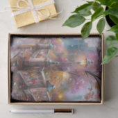 Pastel City Rain Walk Decoupage Tissuepapier (Geschenk)