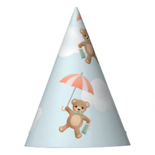 Pastel Classic Teddy Bear Perzik Blauw Feesthoedjes