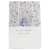 Pastel Classy  Waterverf Peacock Wedding Medium Cadeauzakje (Achterkant)