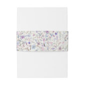 Pastel Classy  Waterverf Peacock Wedding Uitnodigingen Wikkel (Achterkant Voorbeeld)