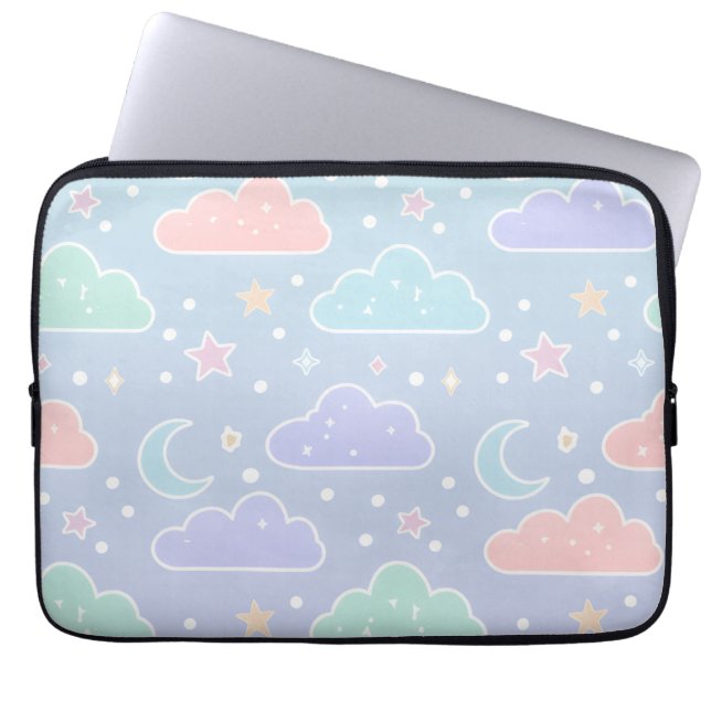 Pastel Cloud Aesthetic Laptop Sleeve (Voorkant)