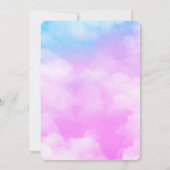 Pastel Cloud Negen Waterverf Paarse Vrijgezellenfe Kaart (Achterkant)