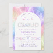 Pastel Cloud Neuf 9e Invitation pour fille à l'ann (Devant)