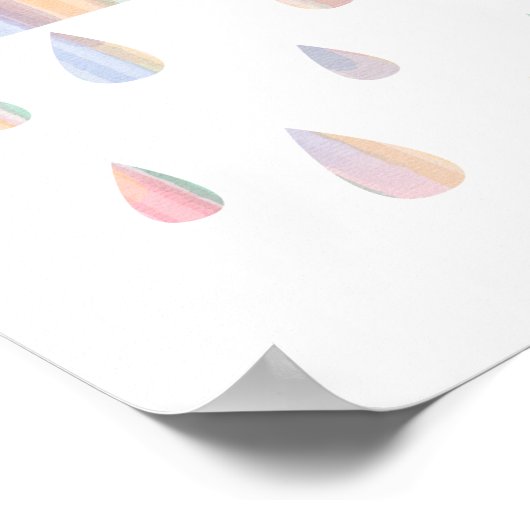 Pastel Cloud Nursery Poster Kids Room Imprimer (Coin)