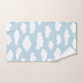Pastel Clouds Aesthetic Baby Blue en White Handdoek (Handdoek)