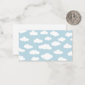 Pastel Clouds Aesthetic Baby Blue en White Notitiekaartje (Voorkant / Achterkant in situ)