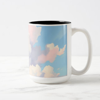 Pastel Clouds Impression Tweekleurige Koffiemok