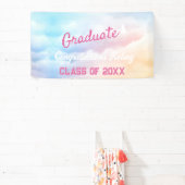 Pastel Clouds In My Afstuderen Era Lover geïnspire Spandoek (Insitu)