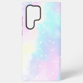 Pastel Cloudy Sky with Stars Dreamy Design Samsung Galaxy Hoesje