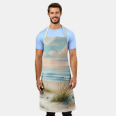 Pastel Coastal Dunes Watercolor Schort (Gedragen)