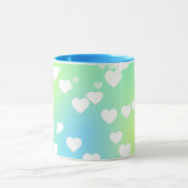 Pastel coeurs deux tones de café et tasse de thé (Centre)