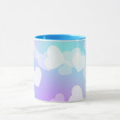 Pastel coeurs deux tones de café et tasse de thé (Centre)