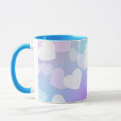 Pastel coeurs deux tones de café et tasse de thé (Gauche)