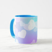 Pastel coeurs deux tones de café et tasse de thé (Devant gauche)