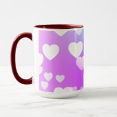 Pastel coeurs deux tones de café et tasse de thé (Gauche)