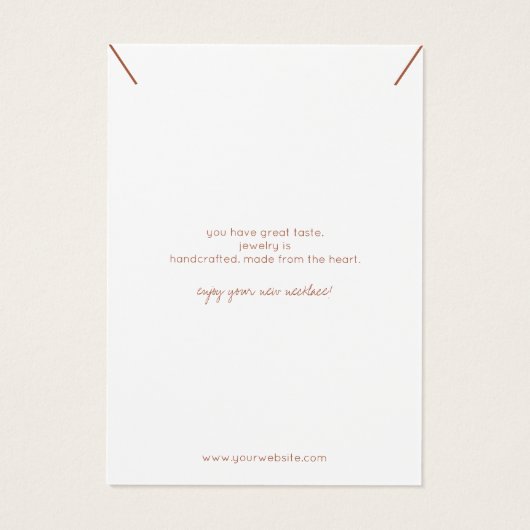 Pastel Collier Abstrait Bijoux Display Card (Dos)