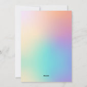 Pastel Color Gradient Happest Holidays Carte photo (Dos)