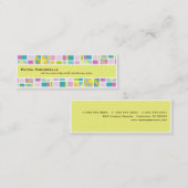 Pastel Color Grid Skinny Visitekaartje (Voorkant / Achterkant)