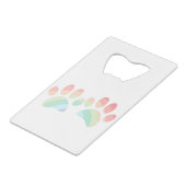 Pastel Color Rainbow Chien Empreintes de pattes (Dos Angle)