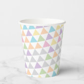 Pastel Color Triangles  Papieren Bekers (Achterkant)