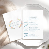 Pastel Coloré Fleur sauvage Cartes Mariage Menu