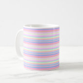 Pastel coloré mignon rayures de palette Mug (Devant gauche)
