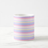 Pastel coloré mignon rayures de palette Mug (Centre)