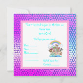 Pastel coloré NOAHS ARK PARTY INVITATION (Dos)