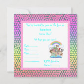 Pastel coloré NOAHS ARK PARTY INVITATION (Dos)