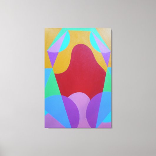 Pastel Colored Abstract Canvas Print (Voorkant)