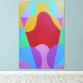 Pastel Colored Abstract Canvas Print (Insitu (Houten vloer))